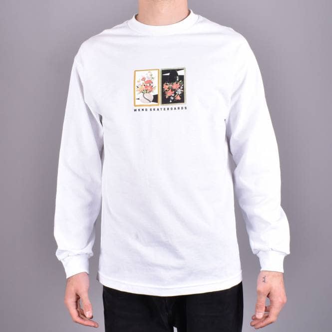WKND Skateboards Gaudy Salon Vase Longsleeve T-Shirt - White