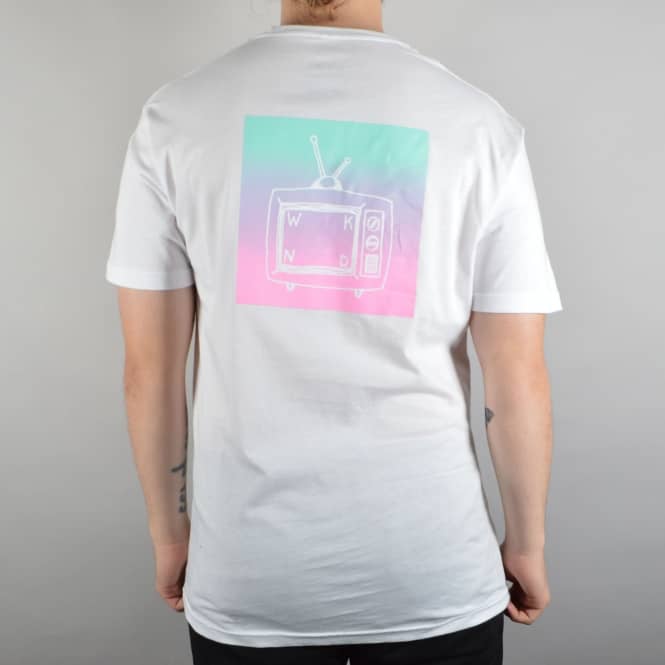 WKND Skateboards Gradient TV Skate T-Shirt - White
