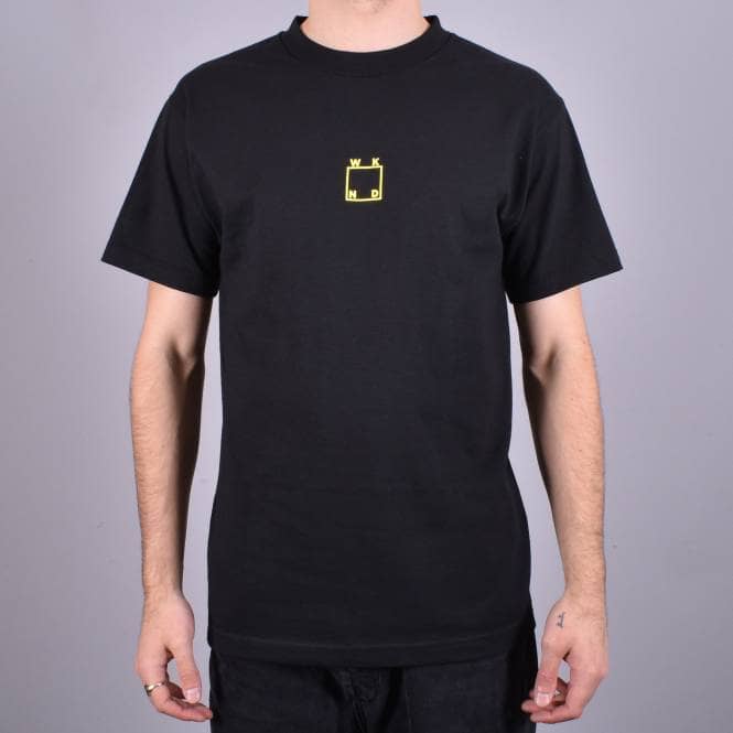 WKND Skateboards Logo Skate T-Shirt - Black/Yellow