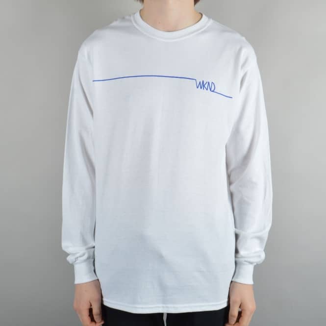 WKND Skateboards Long Line Longsleeve T-Shirt - White