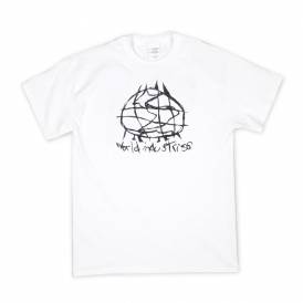 World Scribble Logo Skate T-Shirt - White