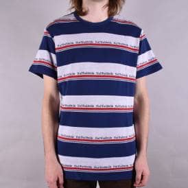 Worldwide Stripe Knitted T-Shirt - Twilight Blue