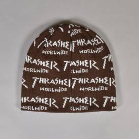 Worlwide Skully Beanie - Brown