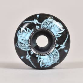 x April Bighead Rose F4 99D Radial (Black/Blue Swirl) Skateboard Wheels 56mm