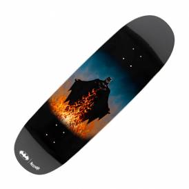 X Batman 'Bat Flames' on Boline 2.0 (Black) Skateboard Deck 9.5''