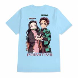 X Demon Slayer Kamado Skate T-Shirt - Powder Blue