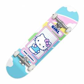 x Hello Kitty Mike Carroll Rainbow Kitty Complete Skateboard - 8.0" x 31.875''