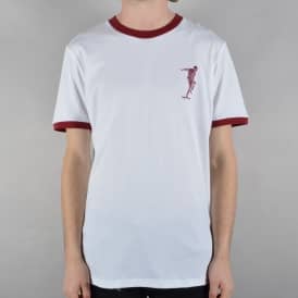 x Magenta Ringer T-Shirt - White/Burgundy