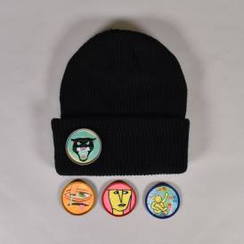 x Modernica Legend Heads Patch Beanie - Black