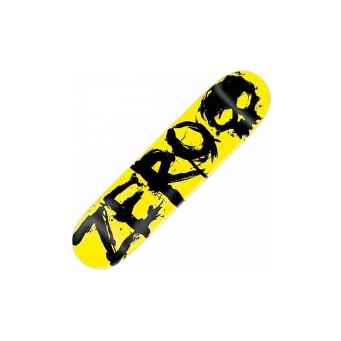 Zero Skateboards Zero Blood Yellow Negative Skateboard Deck 7.875''