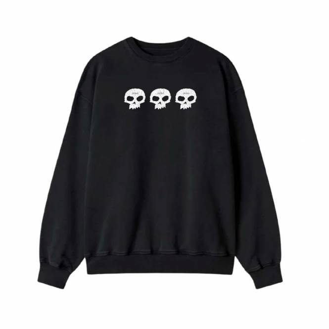 Zero Skateboards Multiskull Crew - Black 