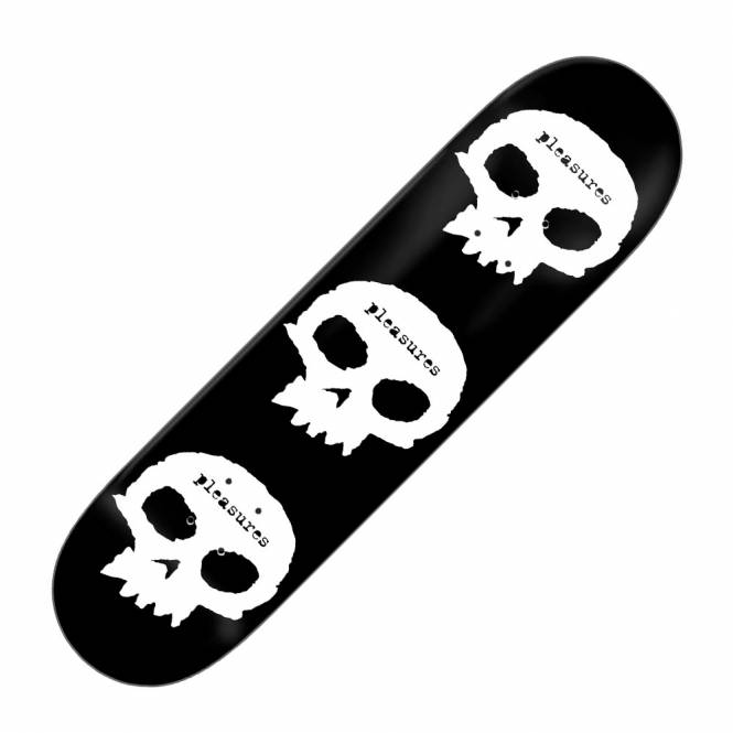 Zero Skateboards Pleasures 3 Skull Skateboard Deck 8.25