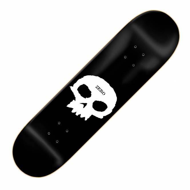 Zero Skateboards Single Skull Skateboard Deck 8.5''
