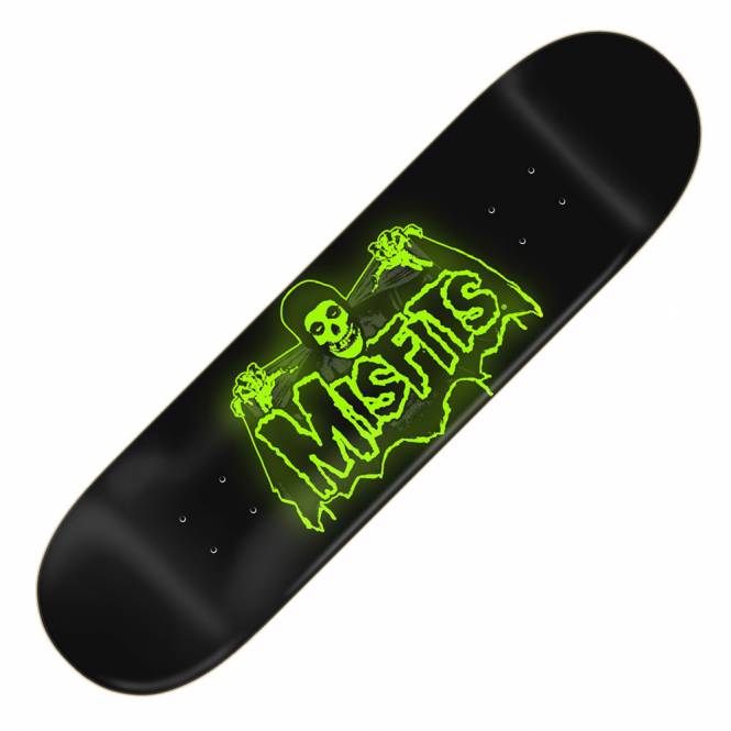Zero Skateboards x Misfits Bat Fiend GITD Skateboard Deck 8.25 ...